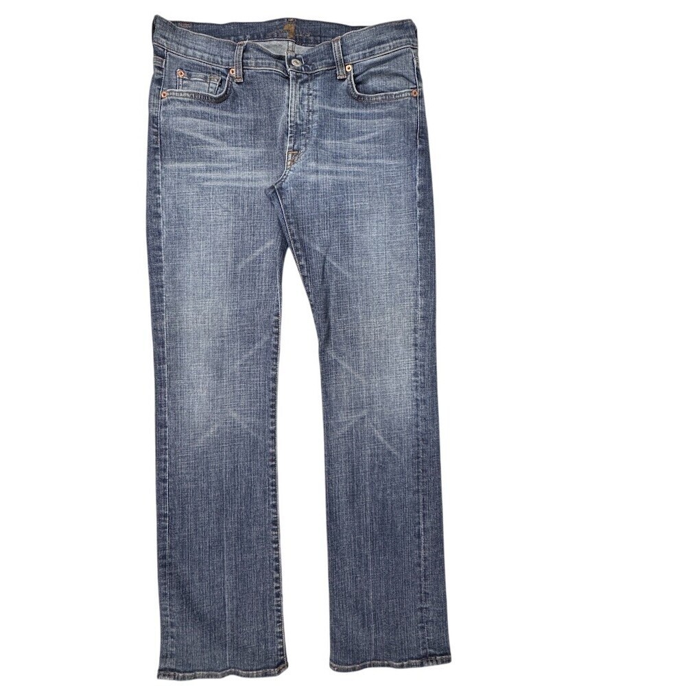 7 For All Mankind Jeans Womens 31 Medium Wash Blue Mid Rise Bootcut